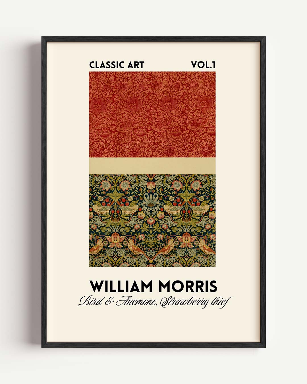 William Morris Bull & Acanthus, Strawberry Thief Poster-WallArtistic