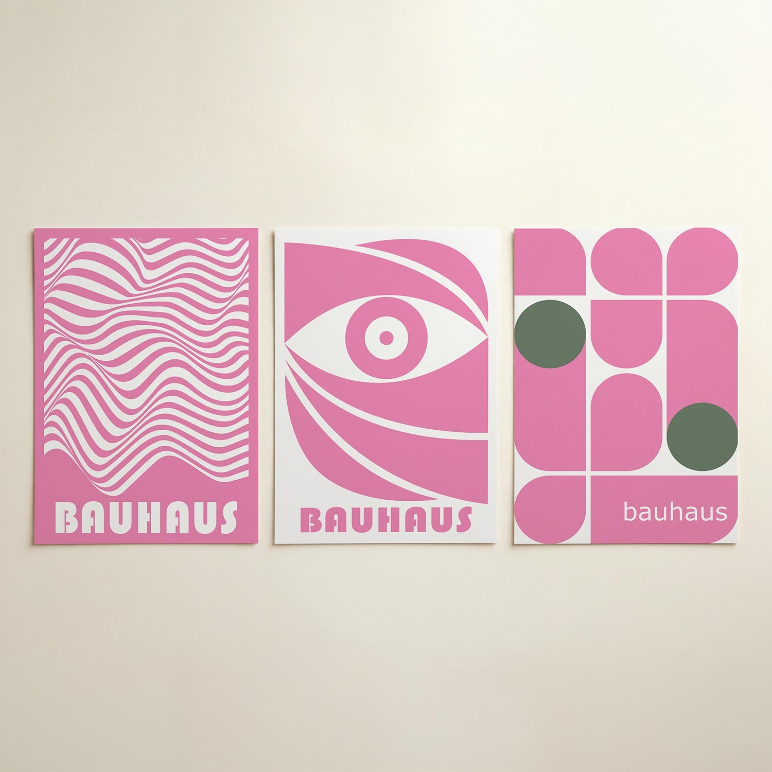 Golvend lijnenspel Posterset