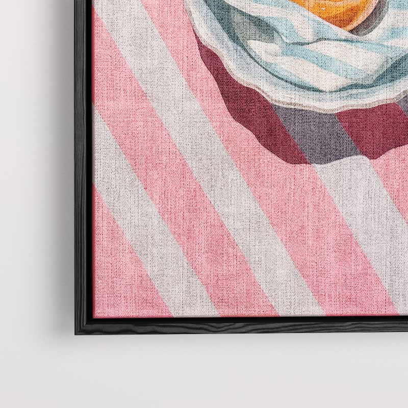 Zomerse Vrucht in Strepen Kunstwerk-canvas-dibond-plexiglas-wanddecoratie-WallArtistic