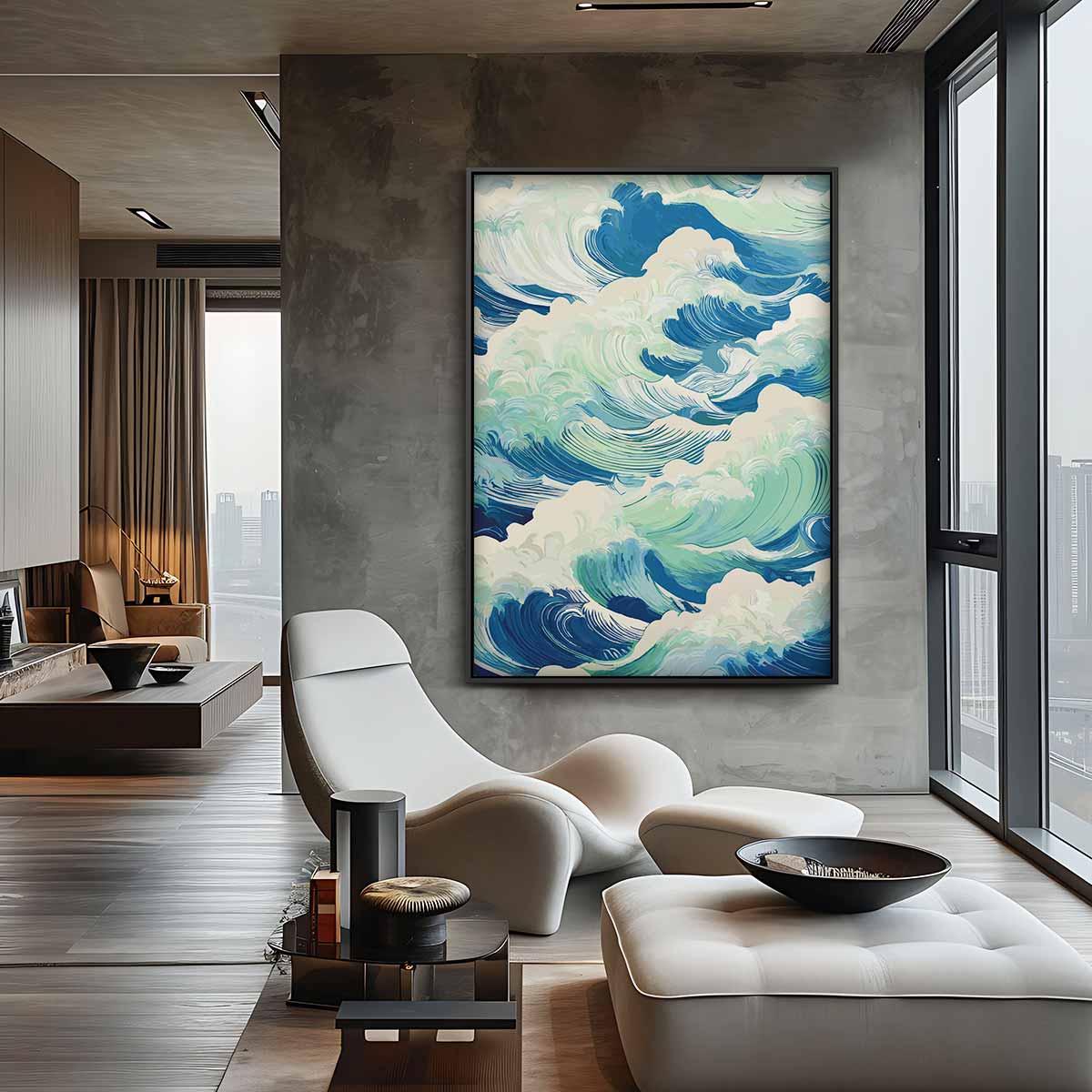 Golvende Harmonie Kunstwerk-canvas-dibond-plexiglas-wanddecoratie-WallArtistic