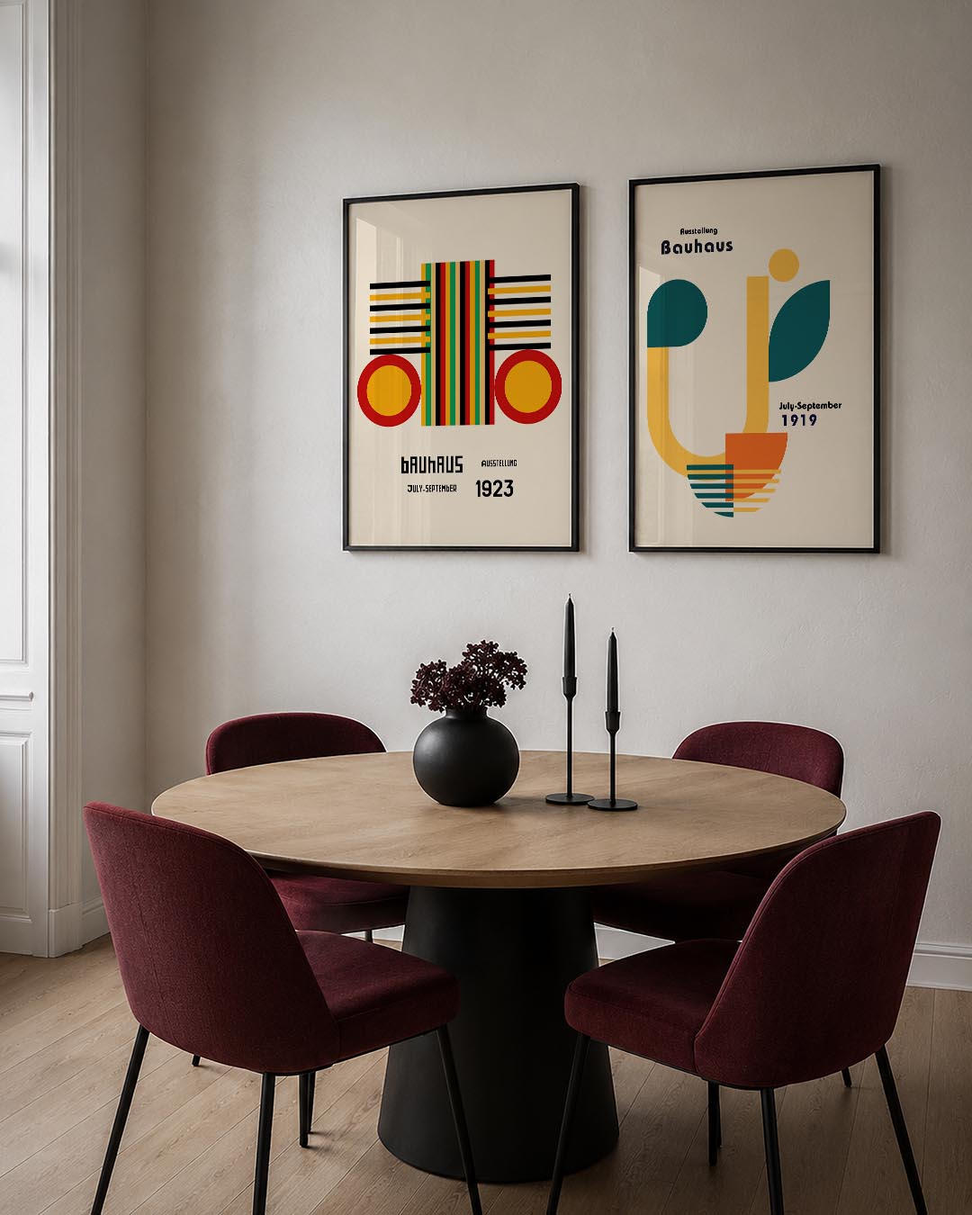 Kleurrijke lijnen Posterset