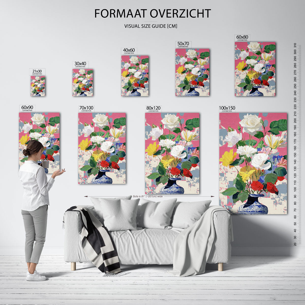 Bloemen in vaas Poster
