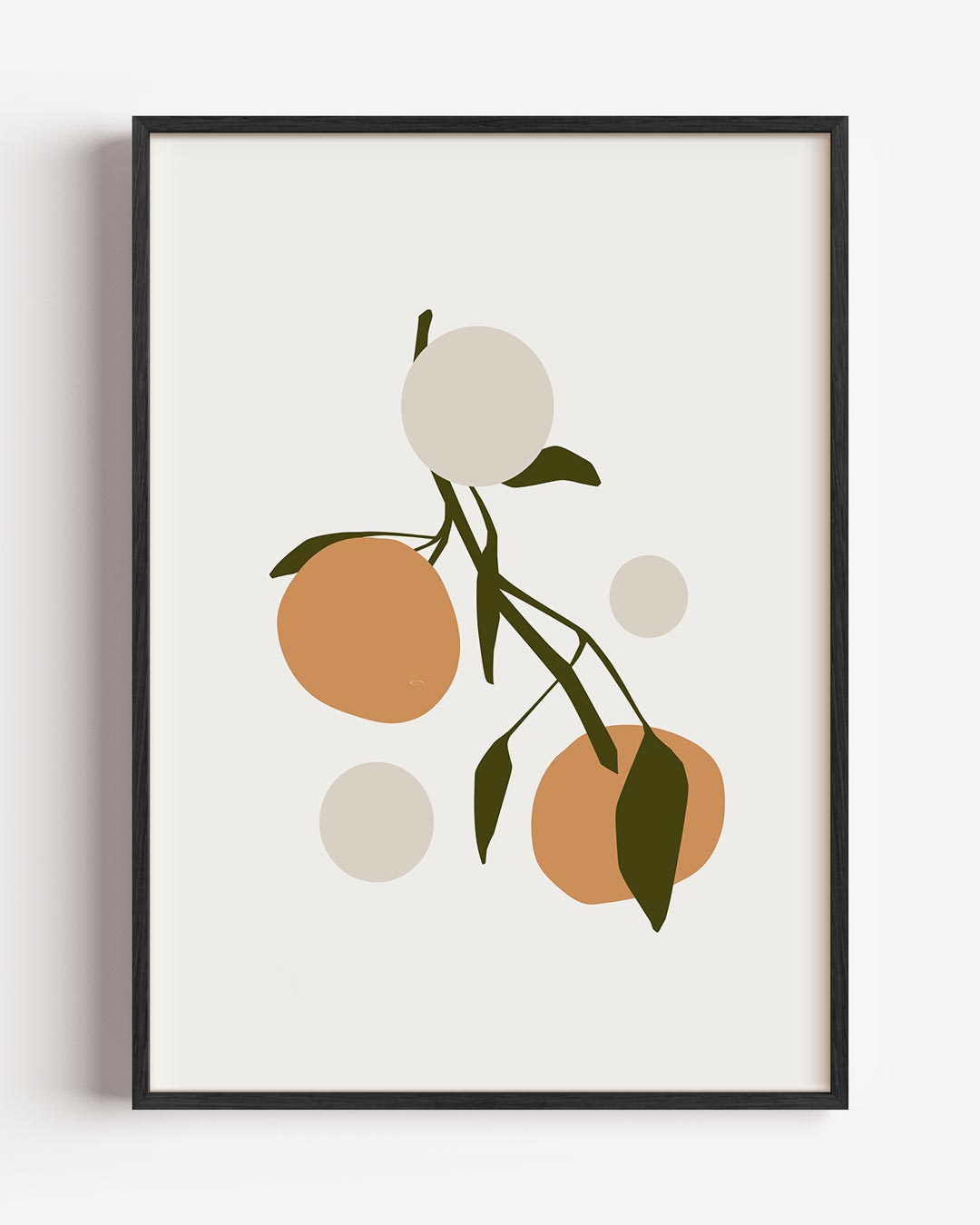 Minimalistische Oranje Citrus Poster-WallArtistic