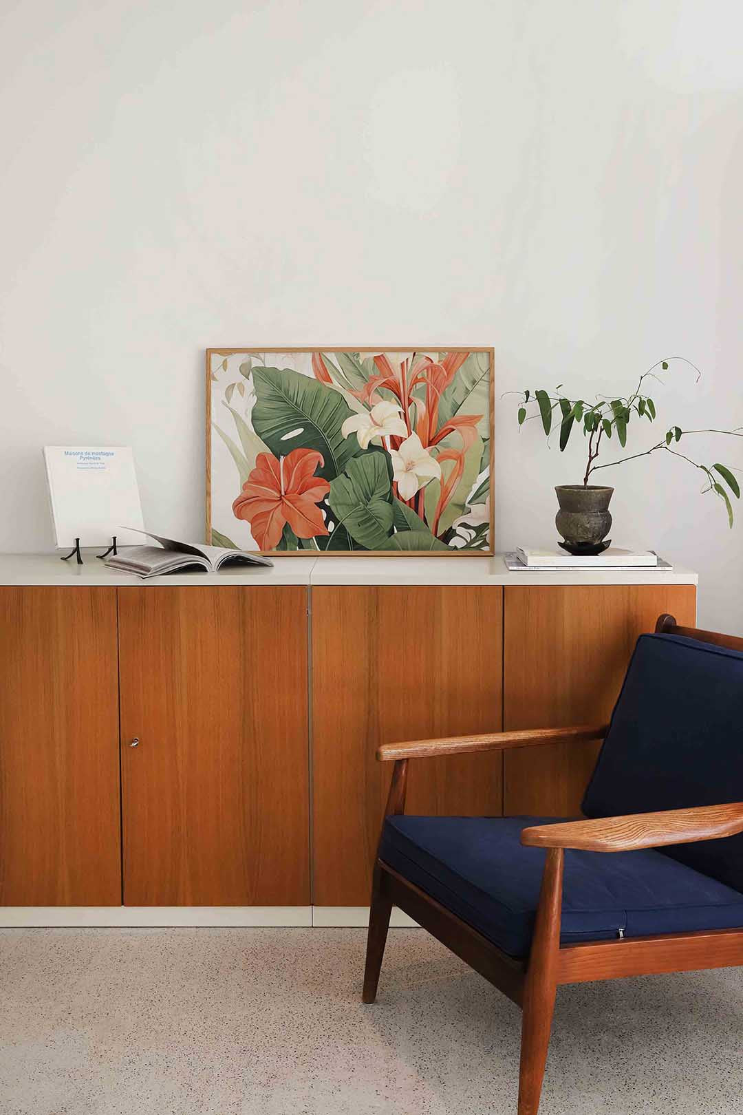 Bloemen en bladeren Poster