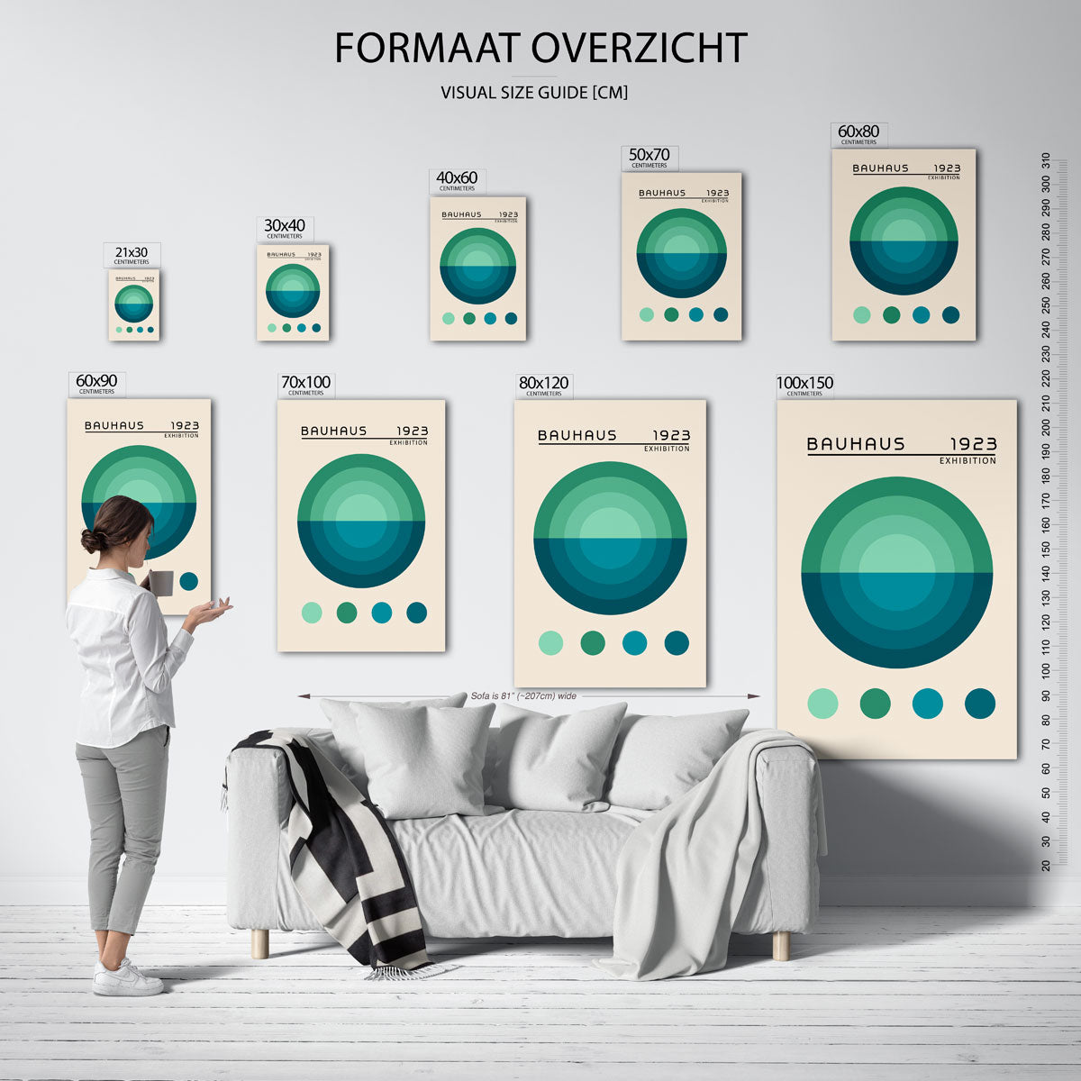 Cirkelvormen en lijnen Poster