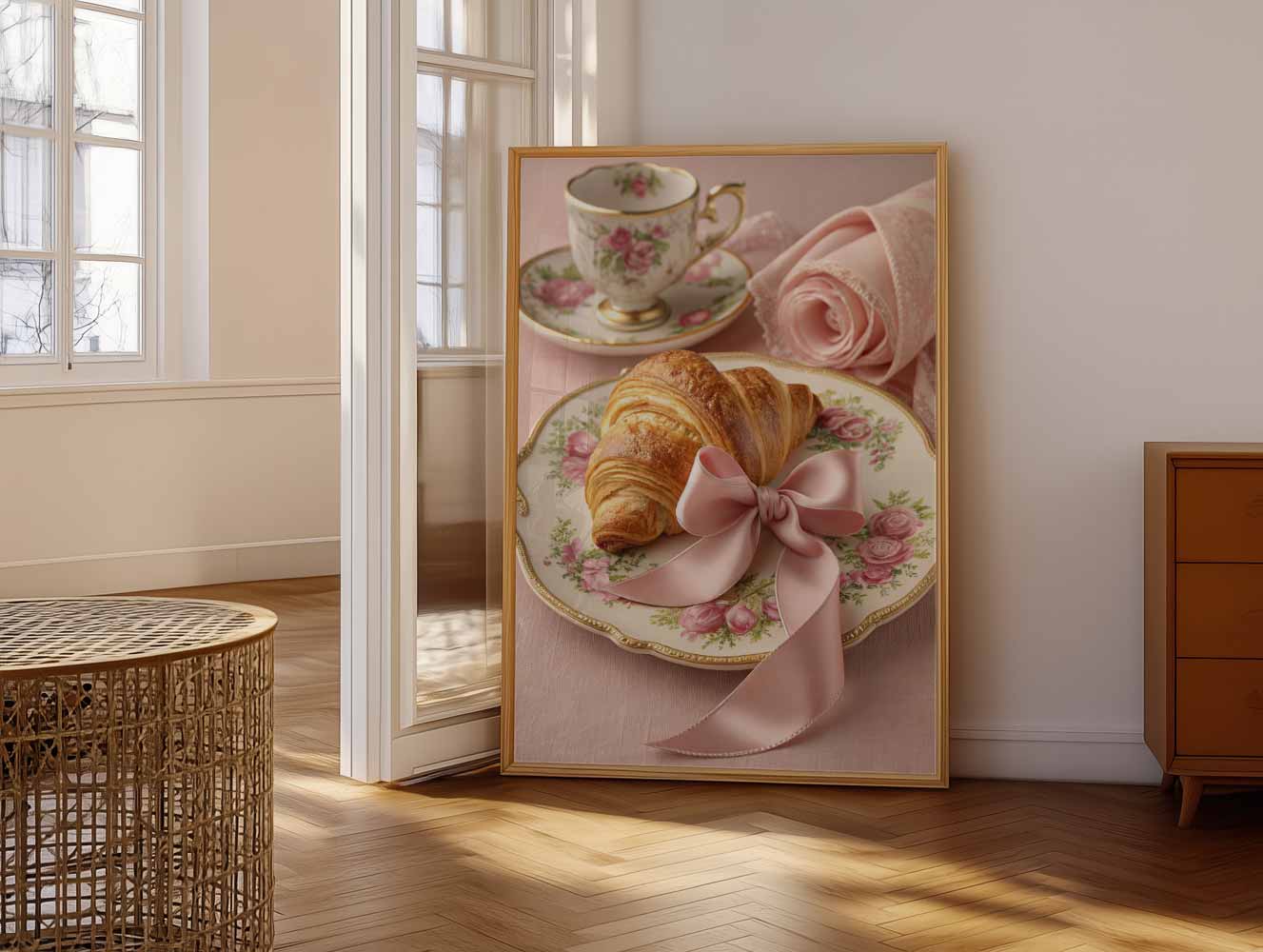 Elegante Rozen Ontbijtposter
