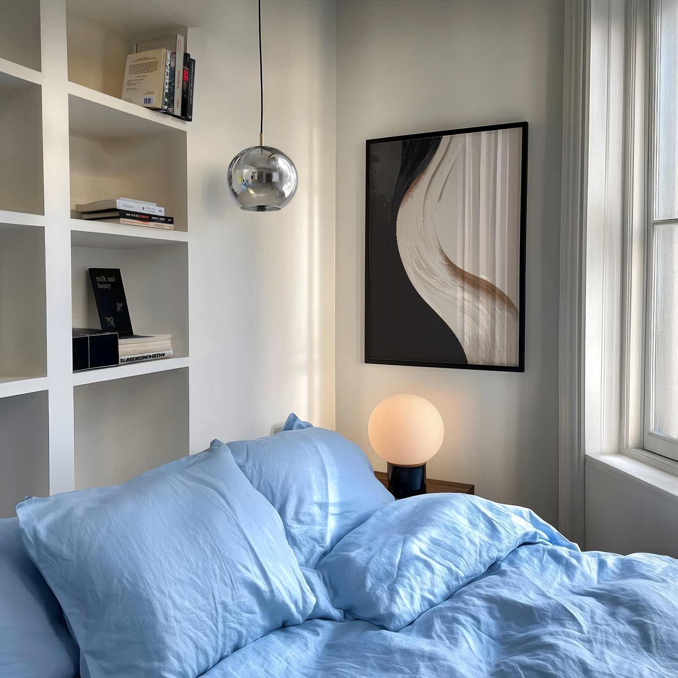 Elegante Abstracte Golflijnen Poster