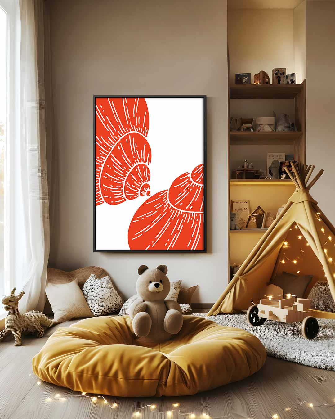 Schelp Safari Kunstwerk-canvas-dibond-plexiglas-wanddecoratie-WallArtistic