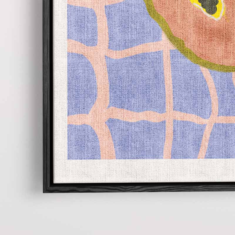Tropische Papaya Vibes Kunstwerk-canvas-dibond-plexiglas-wanddecoratie-WallArtistic