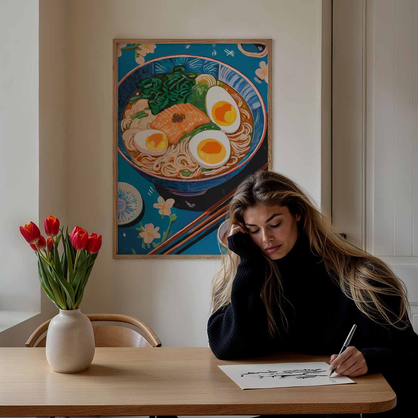 Kleurrijke Ramen Delicatesse Poster-WallArtistic