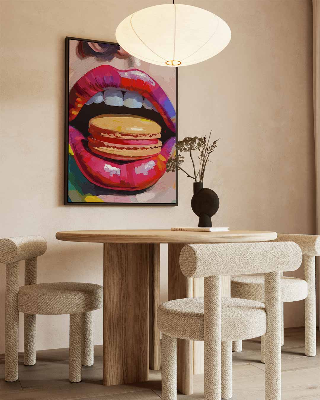 Kleurrijke Macaron Smaakexplosie Kunstwerk-canvas-dibond-plexiglas-wanddecoratie-WallArtistic