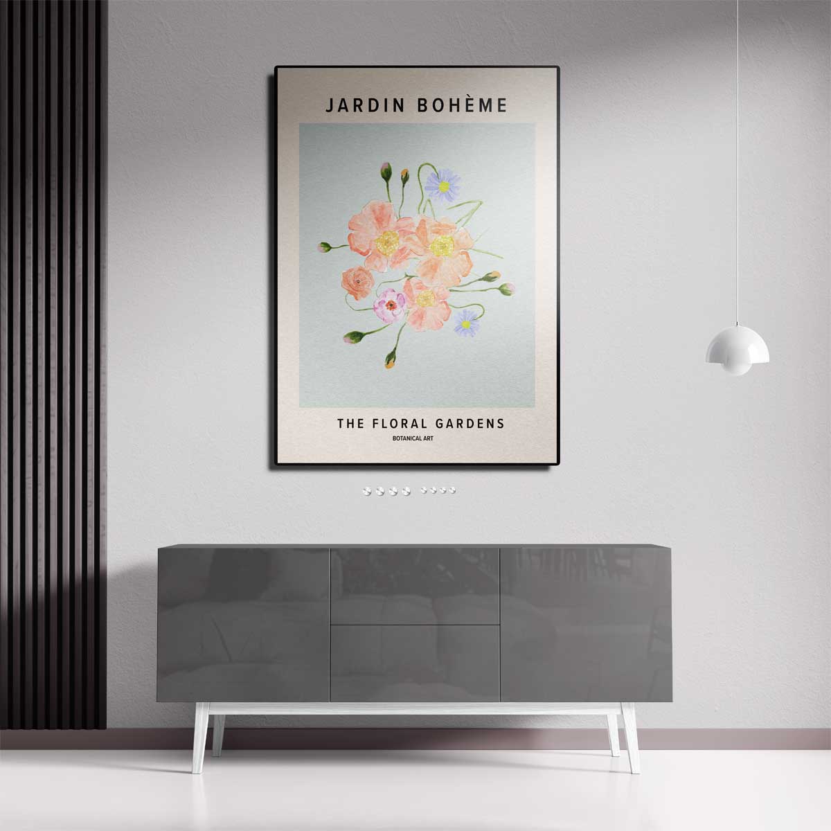 Bloeiende Bohemien Tuin Kunstwerk-canvas-dibond-plexiglas-wanddecoratie-WallArtistic
