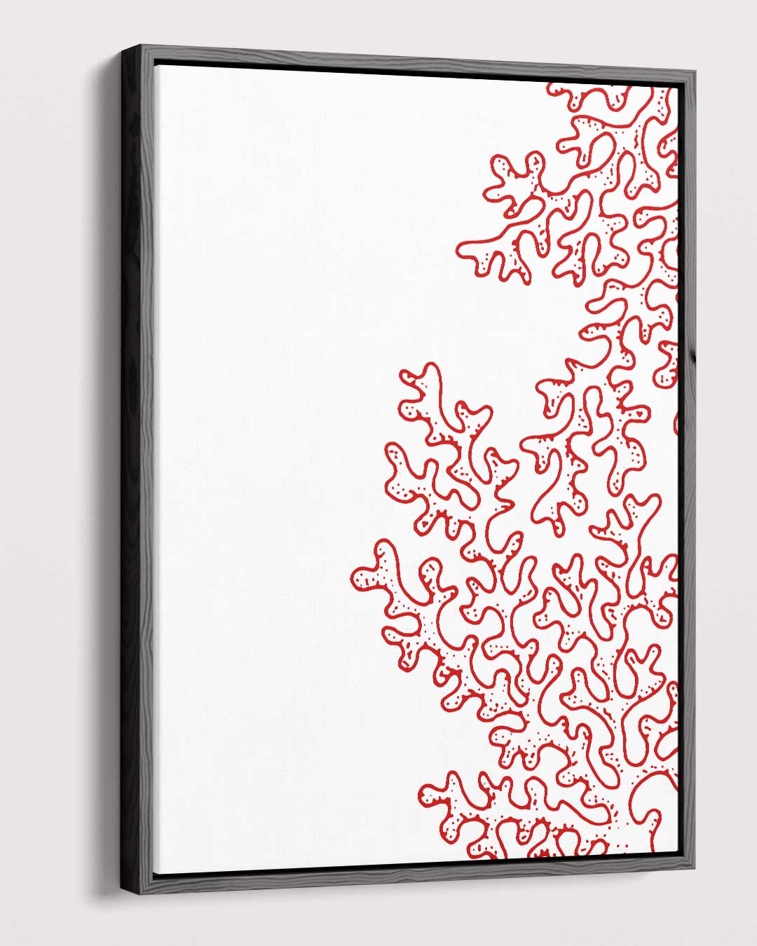 Rode Koraalpatroon Kunstwerk-canvas-dibond-plexiglas-wanddecoratie-WallArtistic