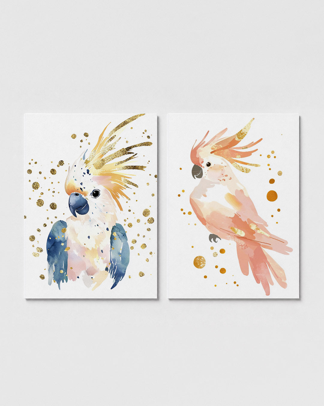 Vogel en goud Posterset