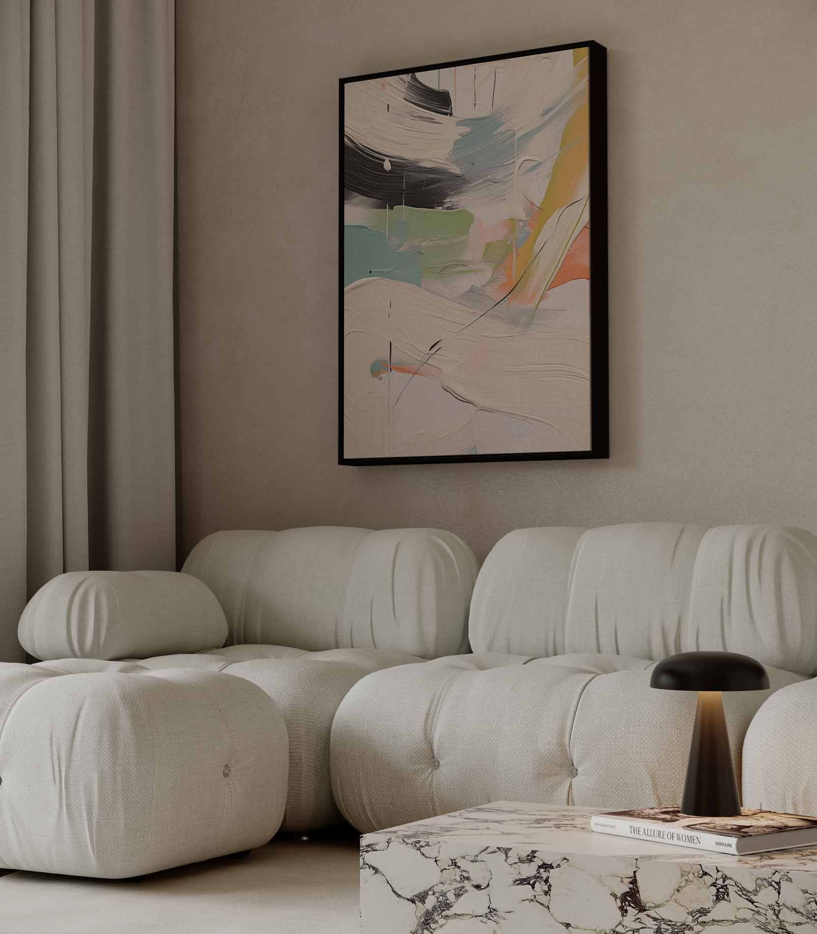 Kleurenstorm in Beweging Kunstwerk-canvas-dibond-plexiglas-wanddecoratie-WallArtistic