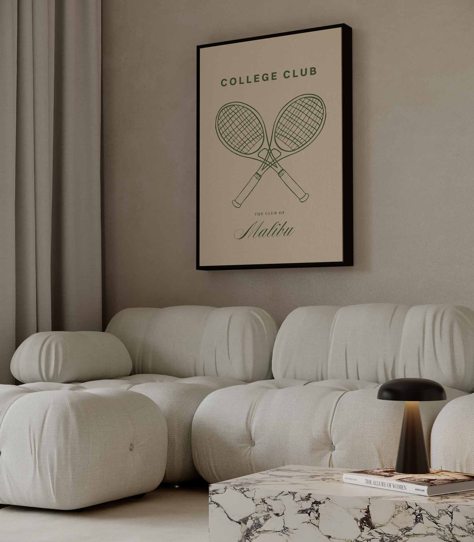 Tennisclub Retro Poster
