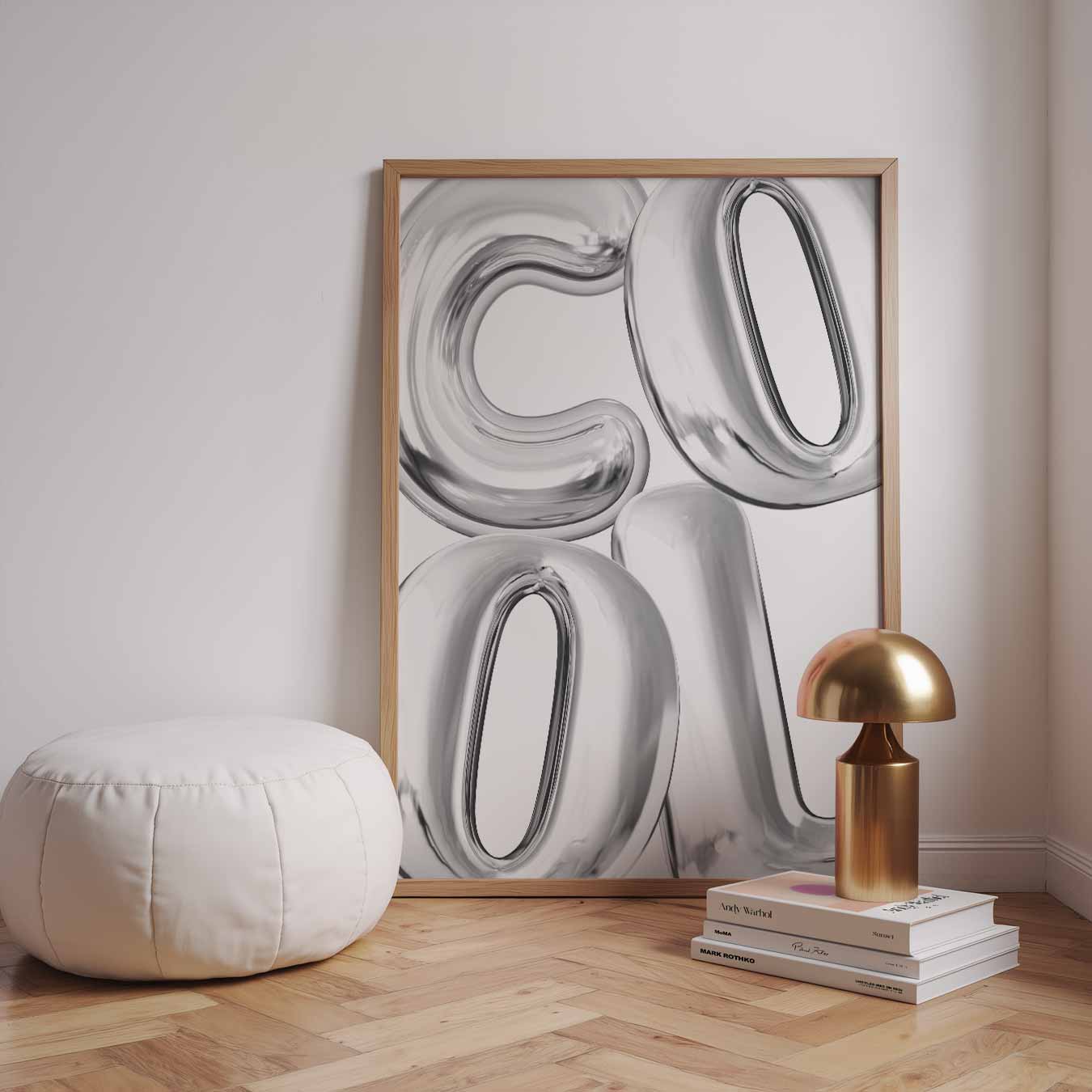 Coole Zilveren Ballonposter