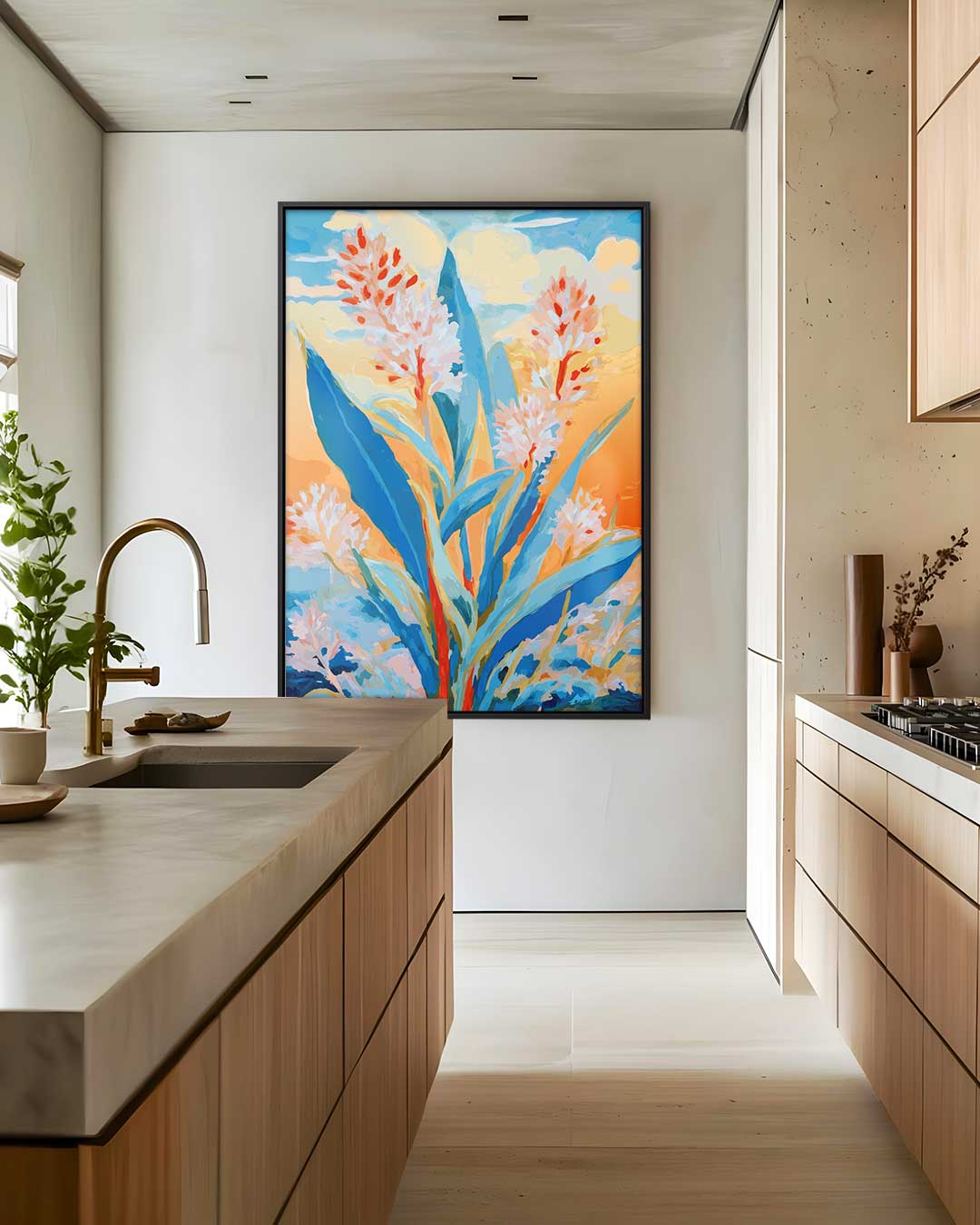 Kleurrijke Bloemenpracht Kunstwerk-canvas-dibond-plexiglas-wanddecoratie-WallArtistic