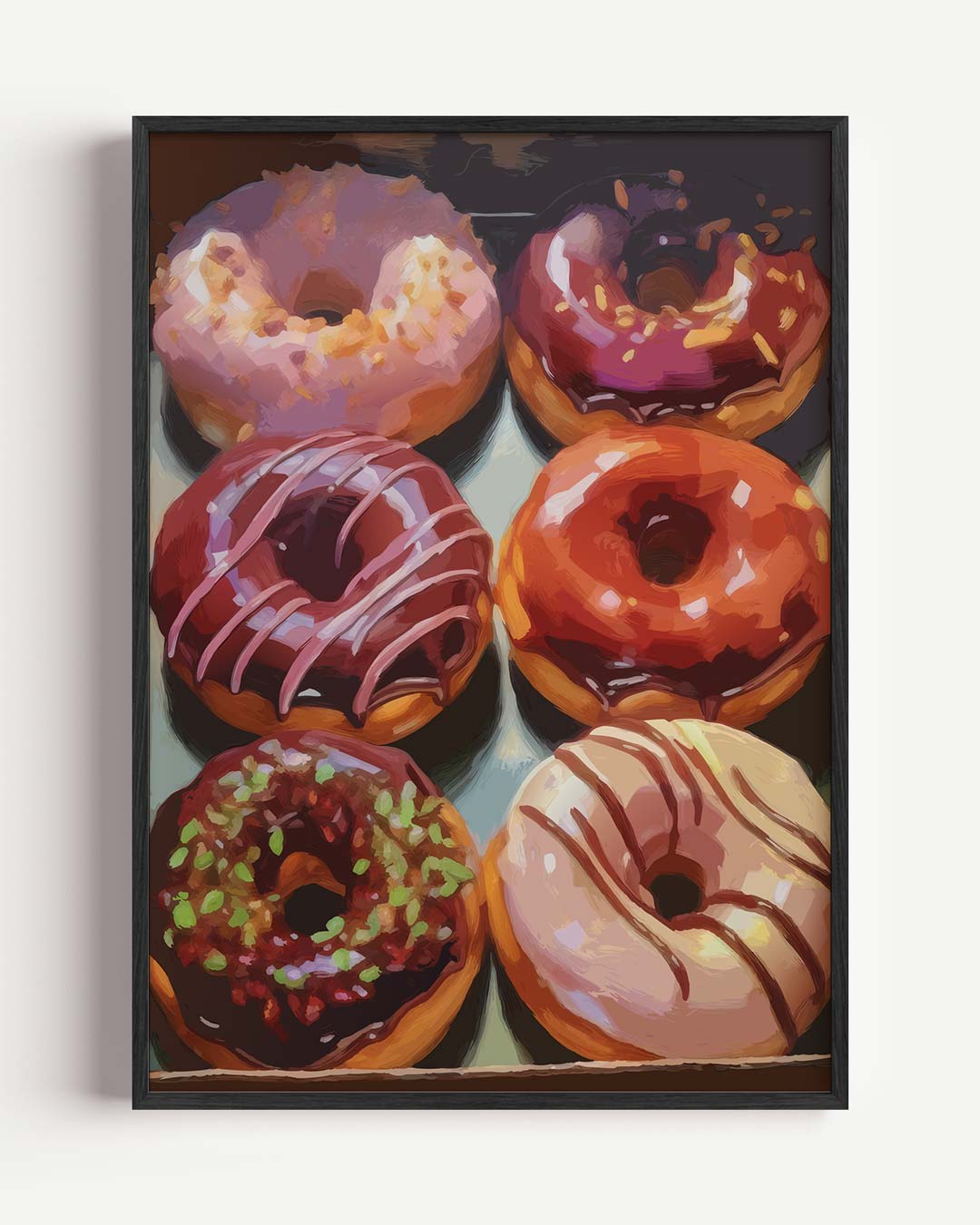 Kleurrijke Donut Poster-WallArtistic