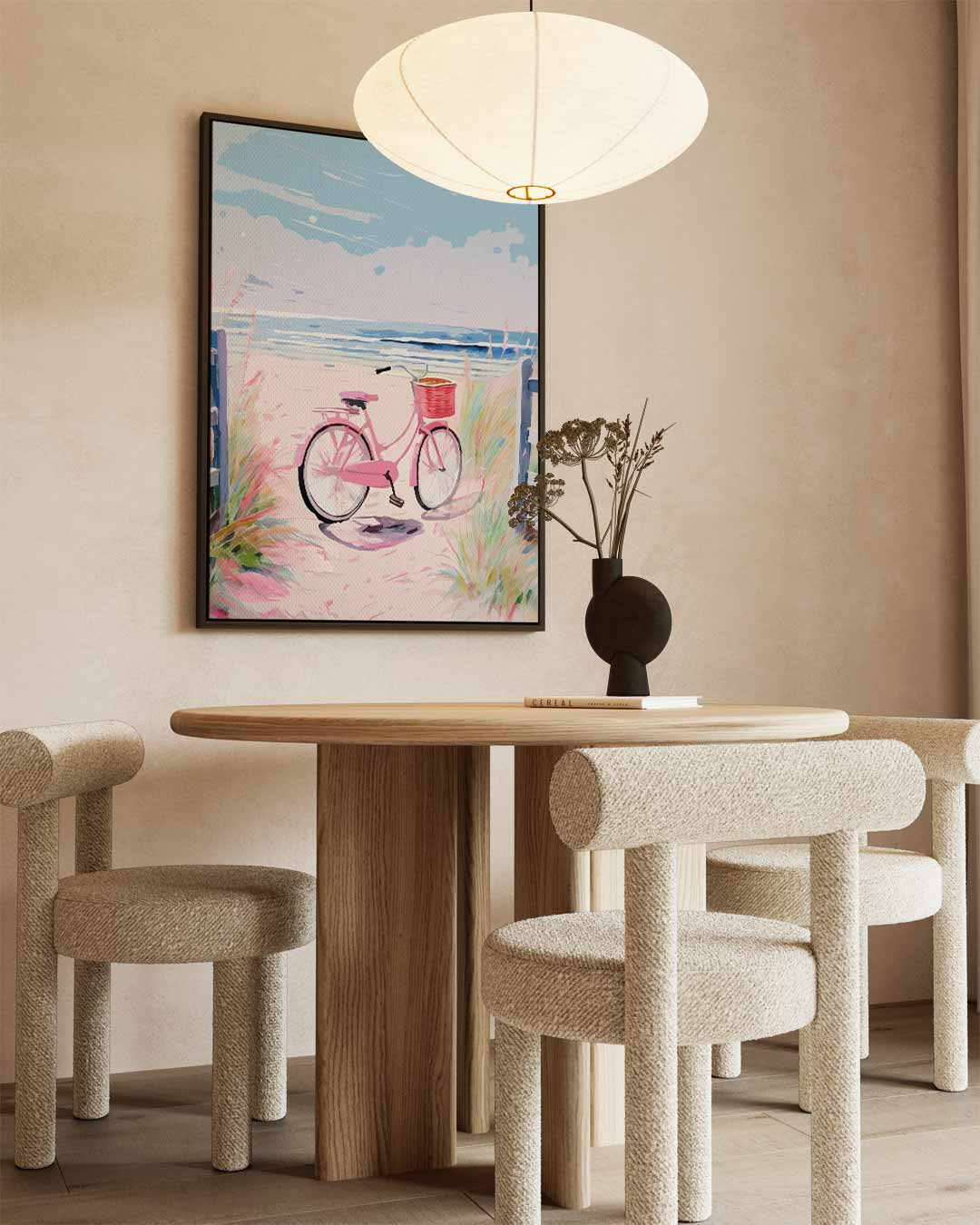 Fietstocht naar het Zeezicht Kunstwerk-canvas-dibond-plexiglas-wanddecoratie-WallArtistic