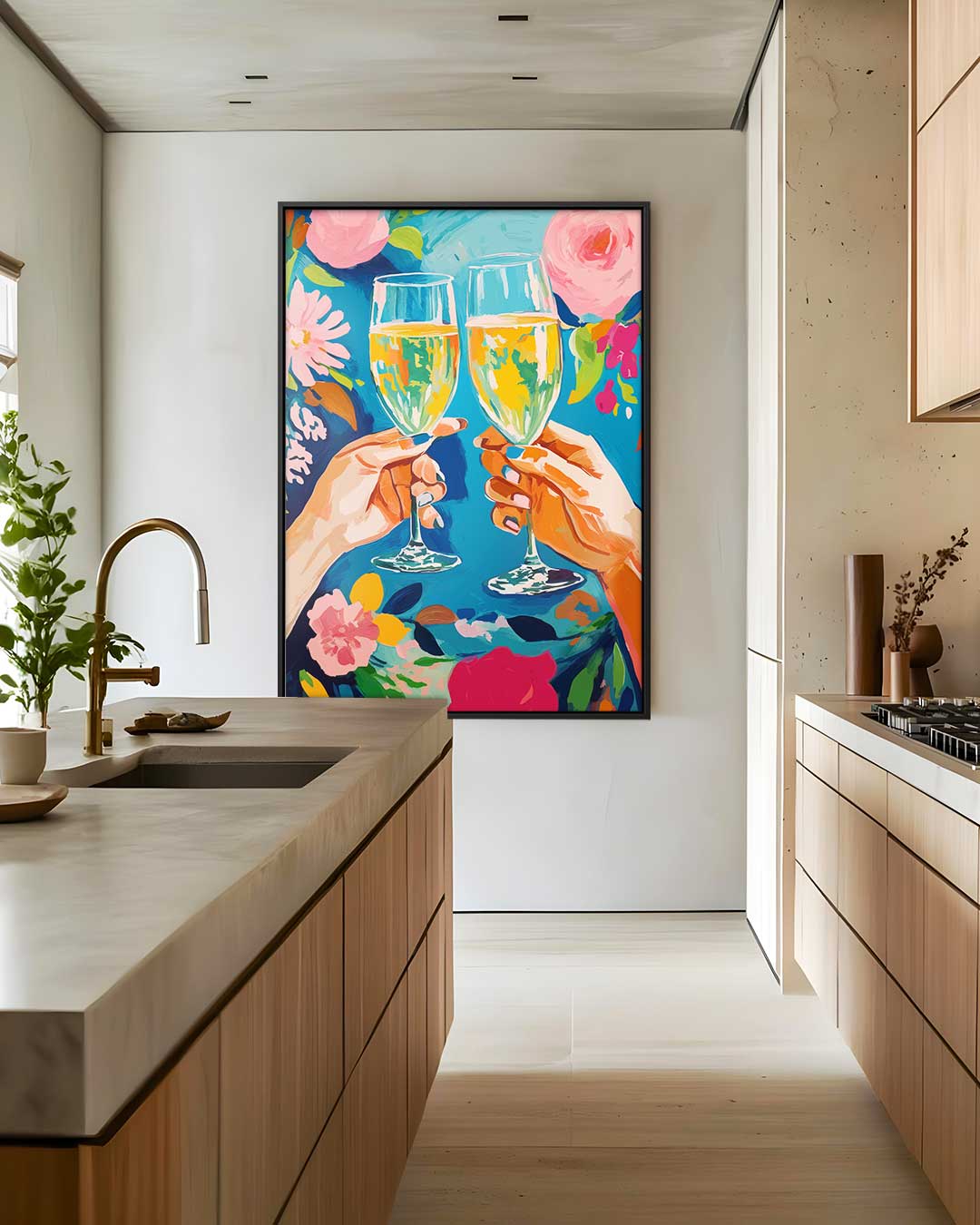 Feestelijke Toast Kunstwerk-canvas-dibond-plexiglas-wanddecoratie-WallArtistic