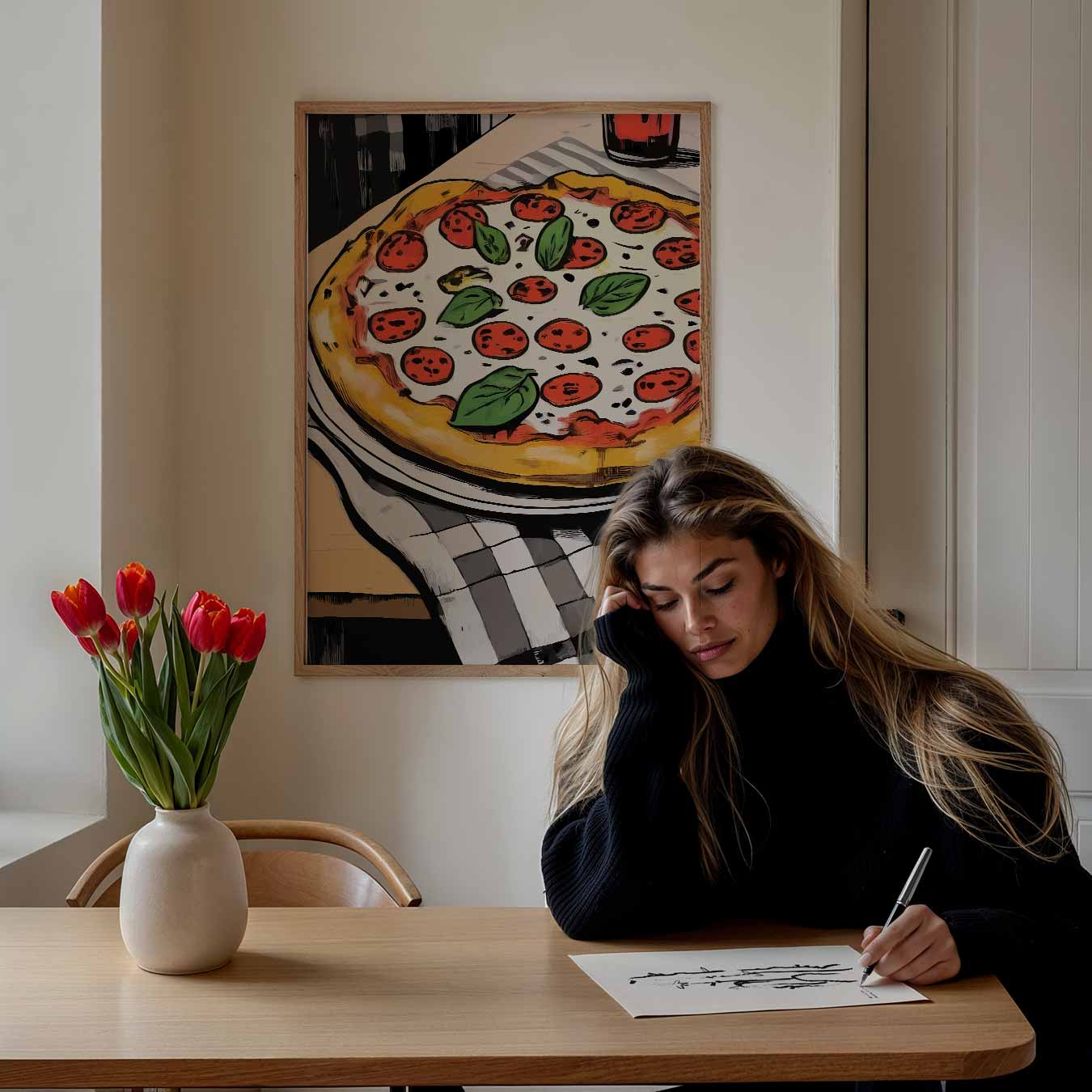 Pizza Serenade - Kunstzinnige Poster-WallArtistic