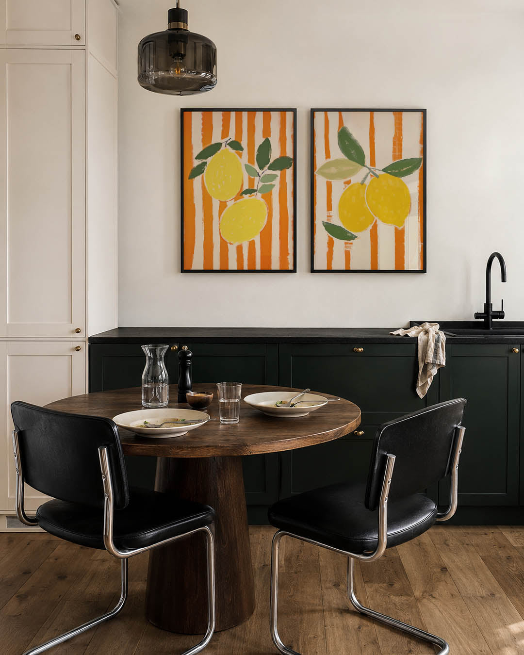 Citrus en strepen Posterset