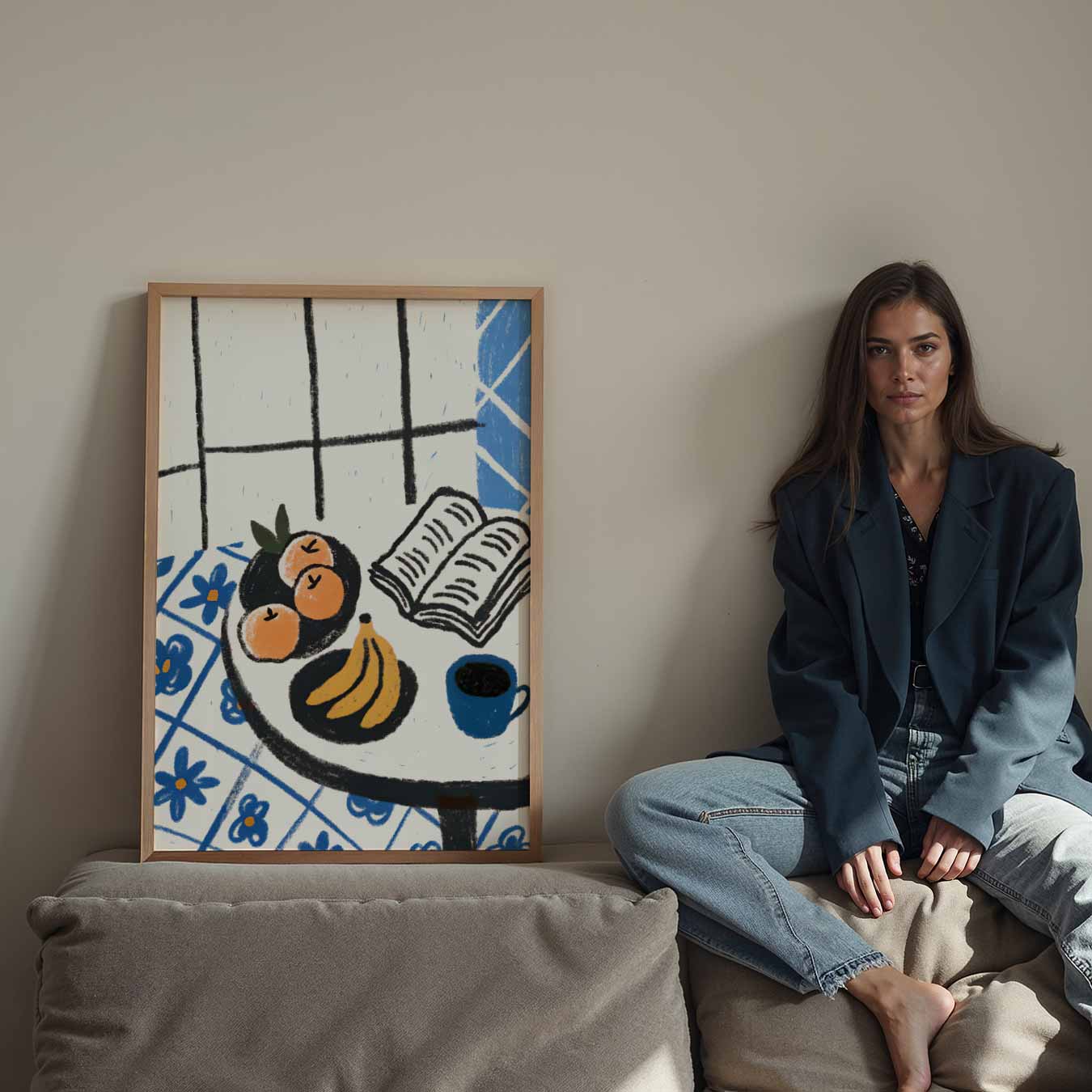 Ontspannen Ochtendmoment Poster-WallArtistic