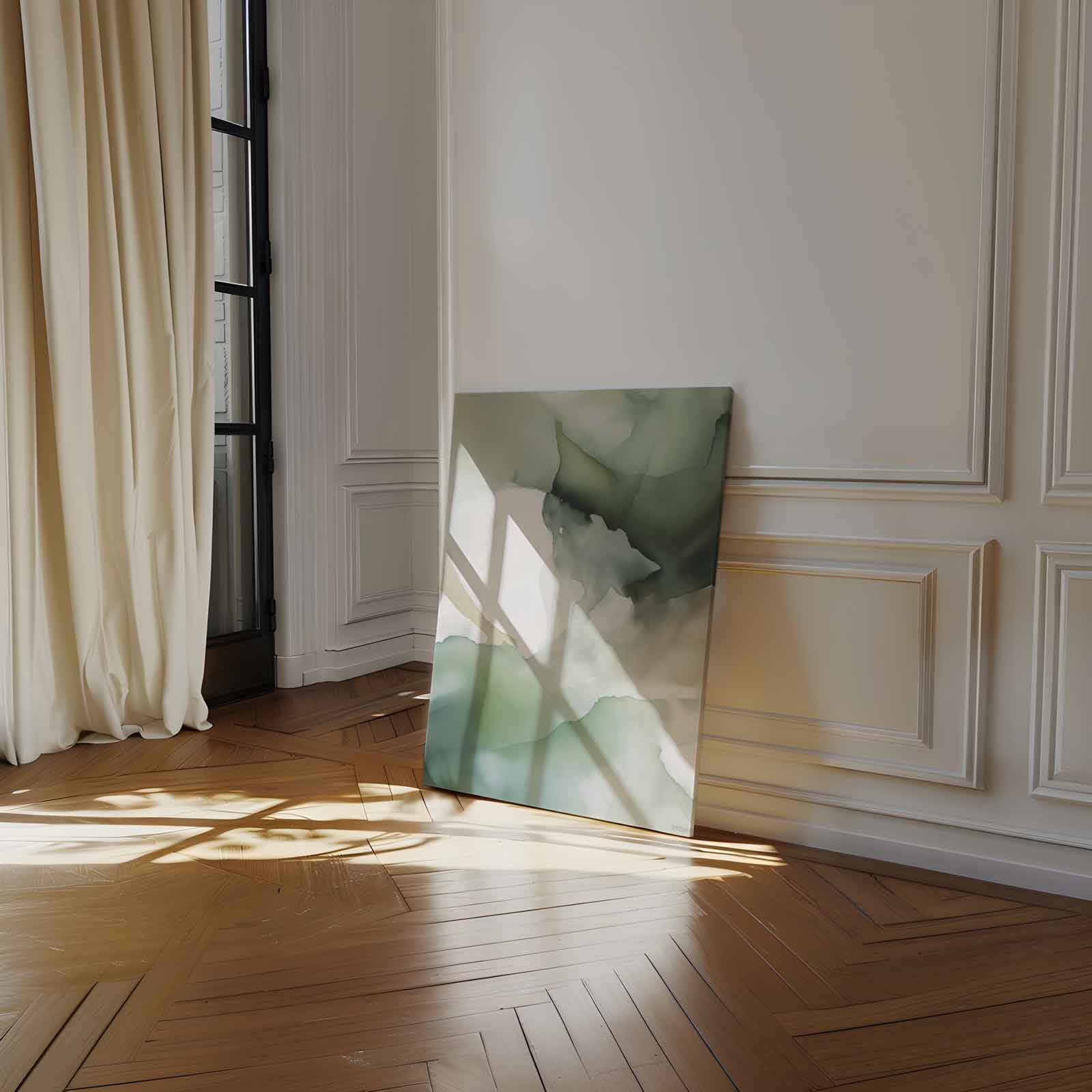 Mystieke Groenzweem Kunstwerk-canvas-dibond-plexiglas-wanddecoratie-WallArtistic