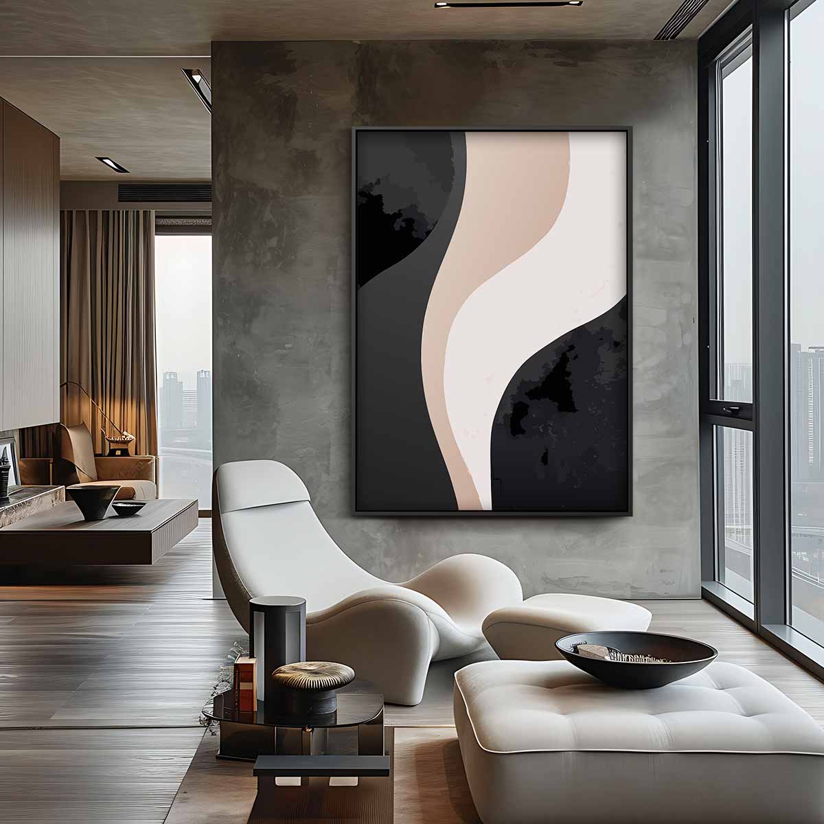 Abstracte Elegantie Kunstwerk-canvas-dibond-plexiglas-wanddecoratie-WallArtistic