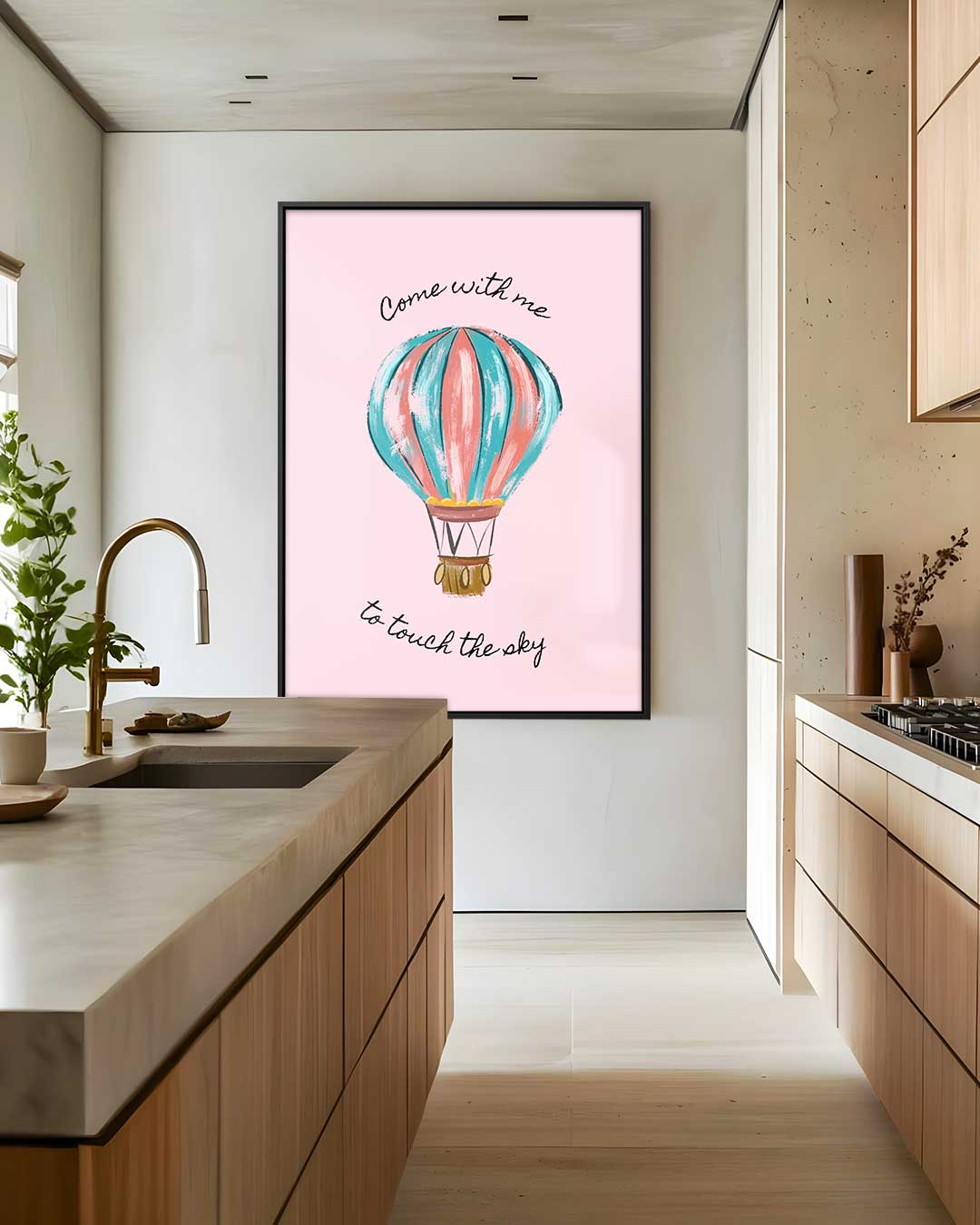 Dromerige Luchtballon Wanddecoratie Kunstwerk-canvas-dibond-plexiglas-wanddecoratie-WallArtistic