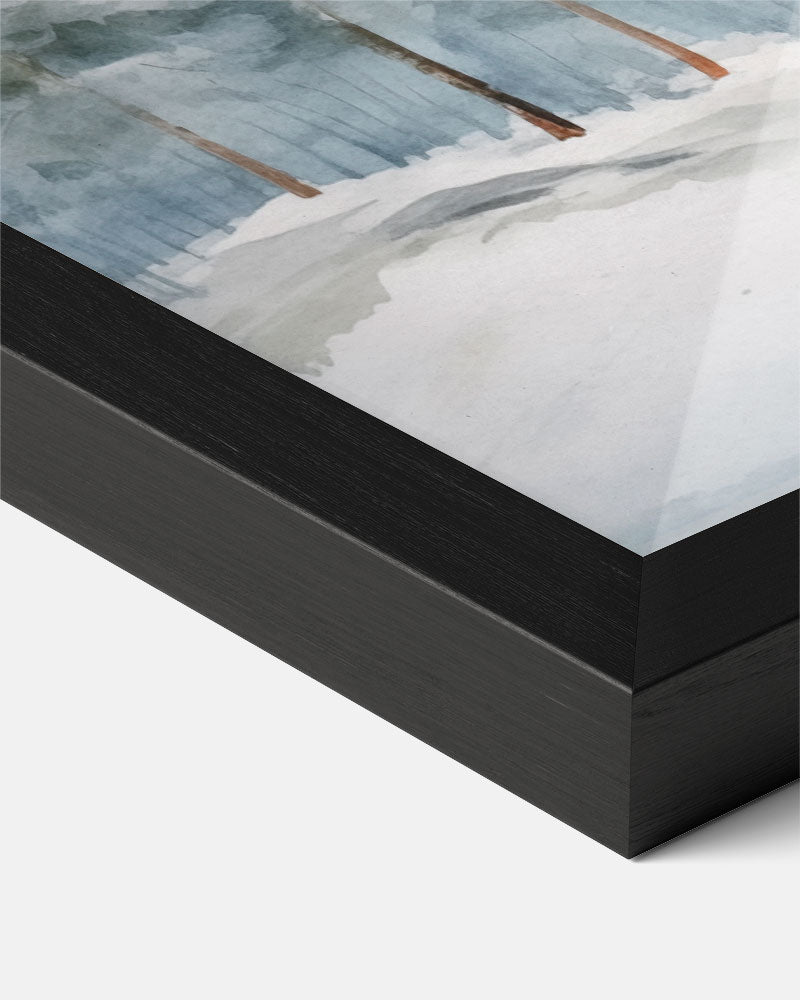 Winterse Dennenbos Poster-WallArtistic