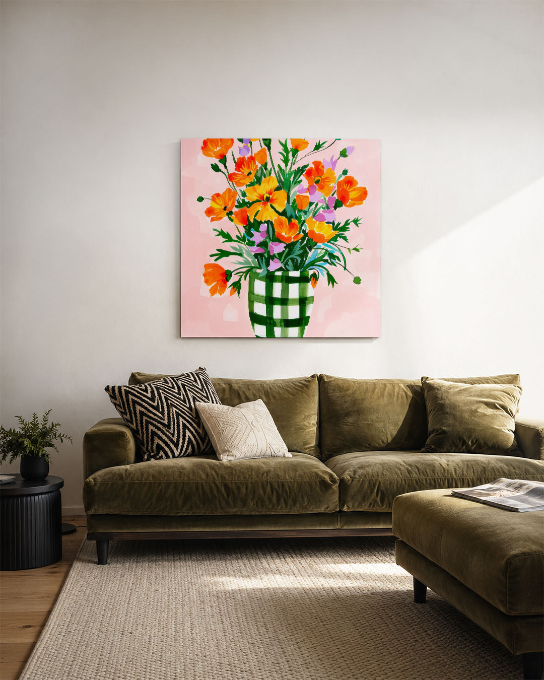 Bloemrijke compositie Kunstwerk