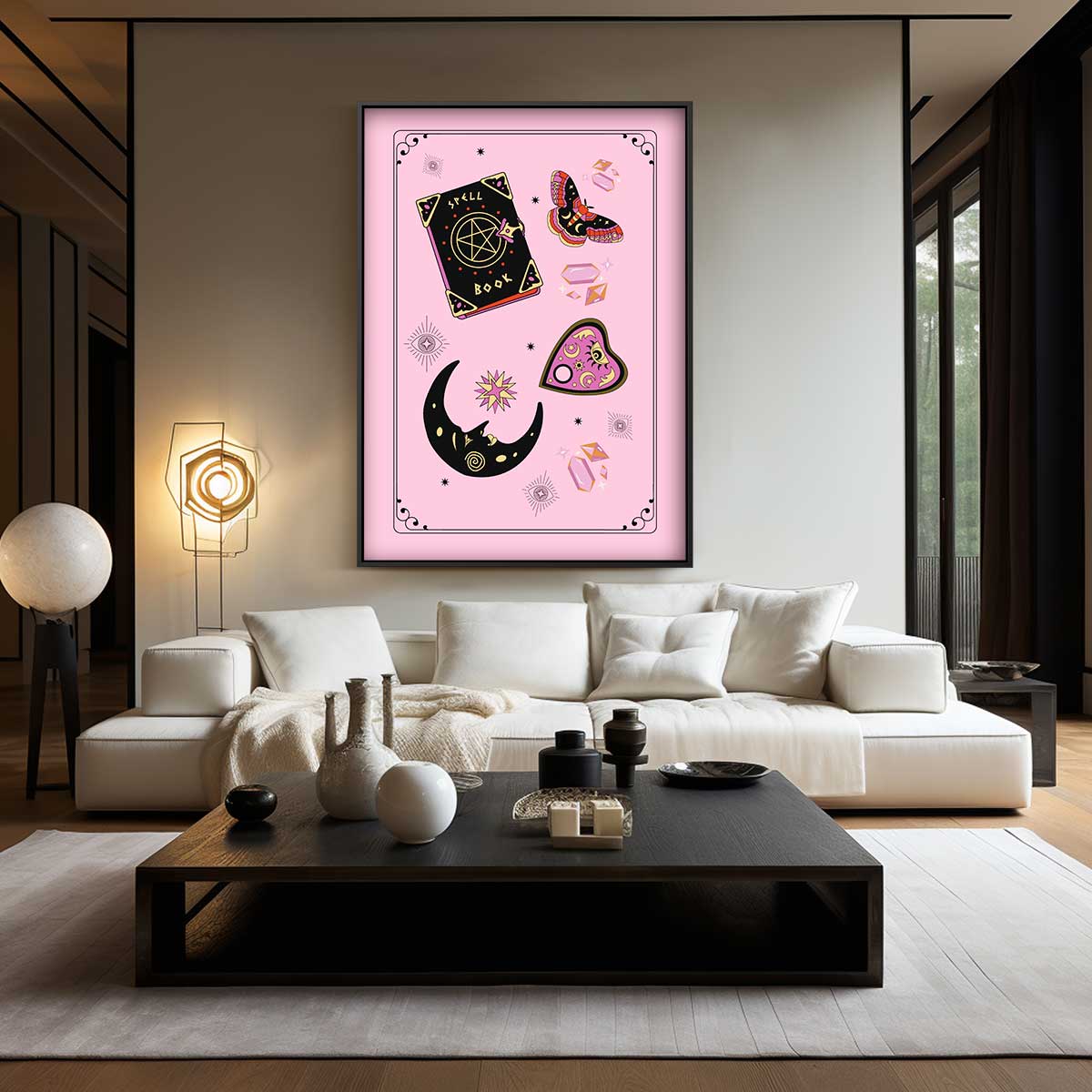 Mystieke Spreuken Illustratie Kunstwerk-canvas-dibond-plexiglas-wanddecoratie-WallArtistic
