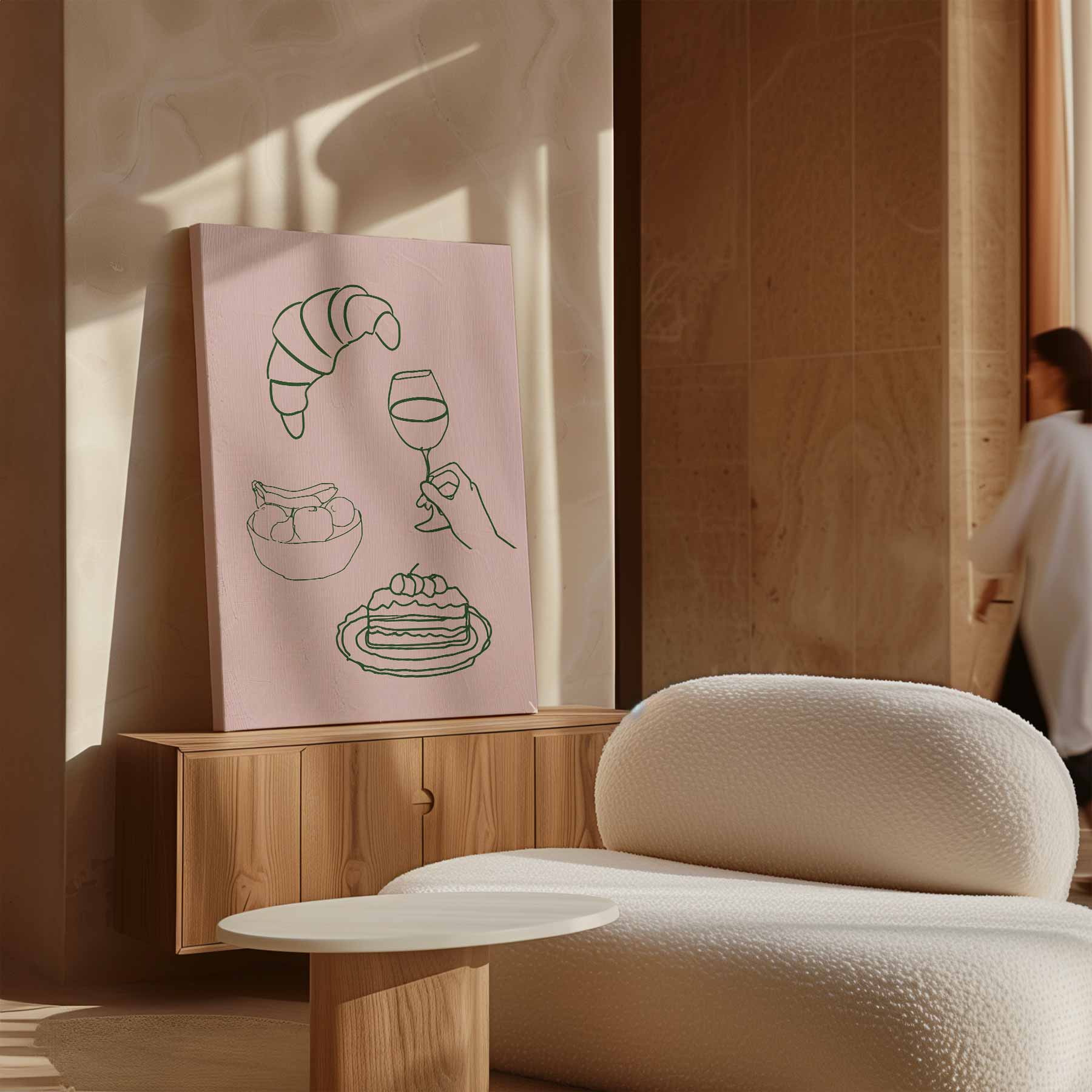 Minimalistisch Eten & Drinken Kunstwerk-canvas-dibond-plexiglas-wanddecoratie-WallArtistic