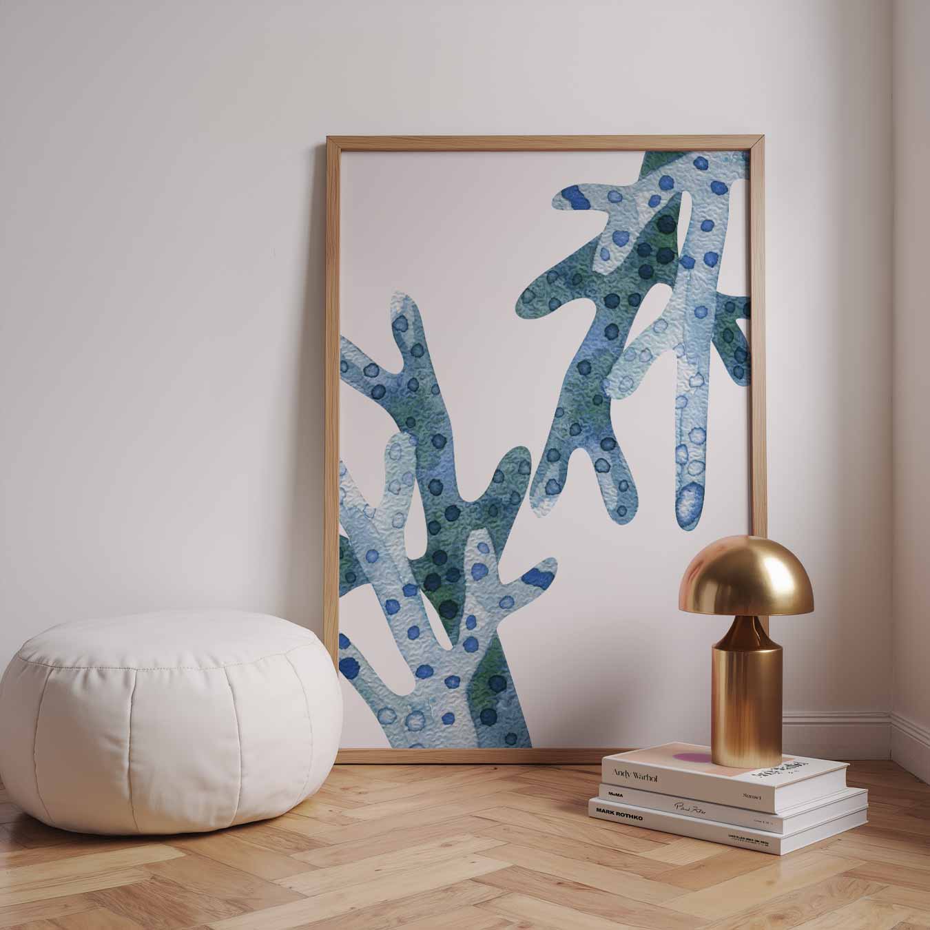 Blauwe Koraal Poster-WallArtistic