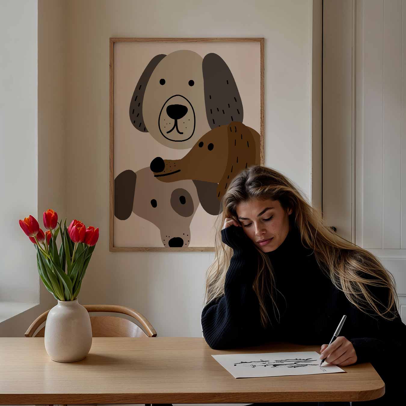 Schattige Hondenportretten Poster