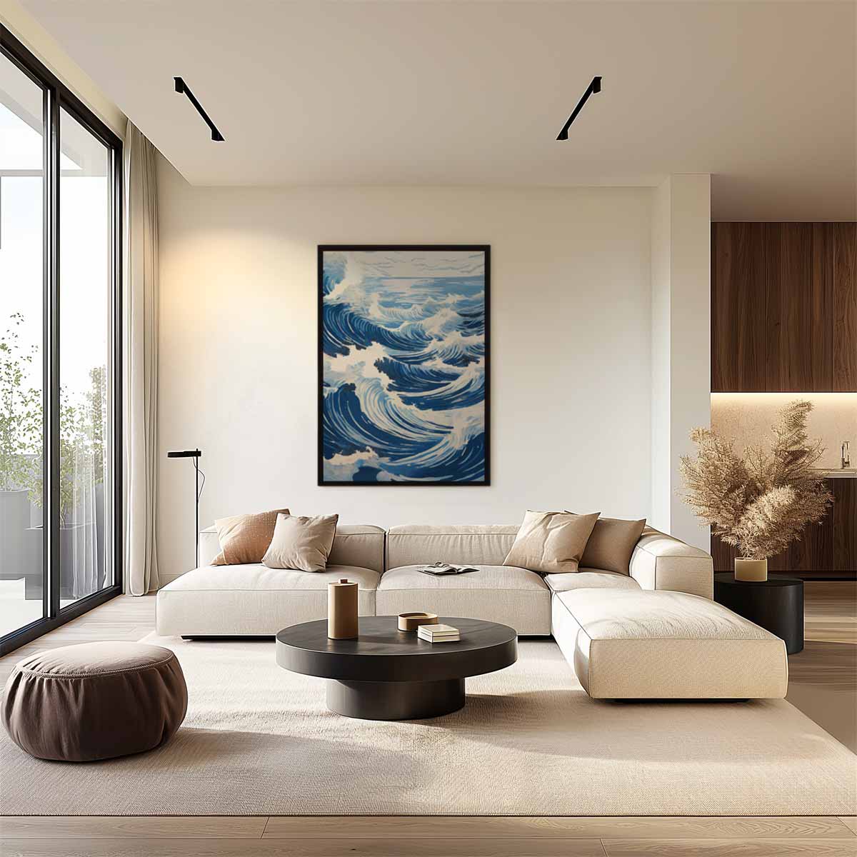 Golfen van de Oceaan Kunstwerk-canvas-dibond-plexiglas-wanddecoratie-WallArtistic