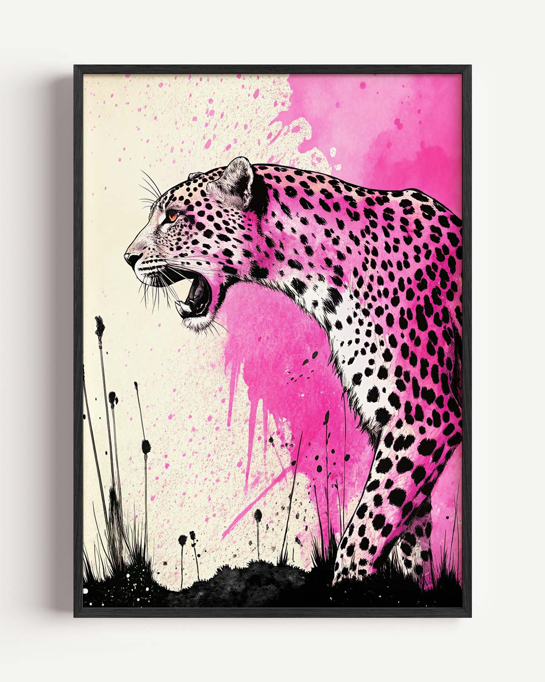 Wild Roze Leopard Print Poster-WallArtistic
