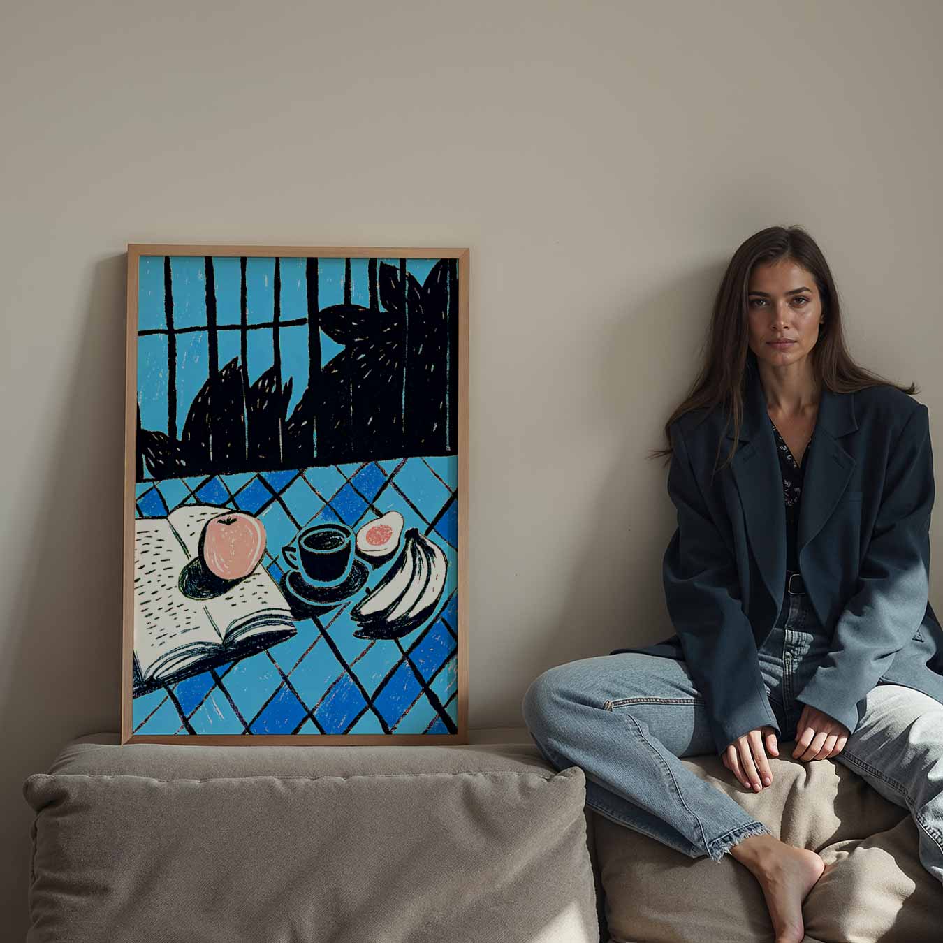 Stijlvolle Ontbijt Illustratie Poster