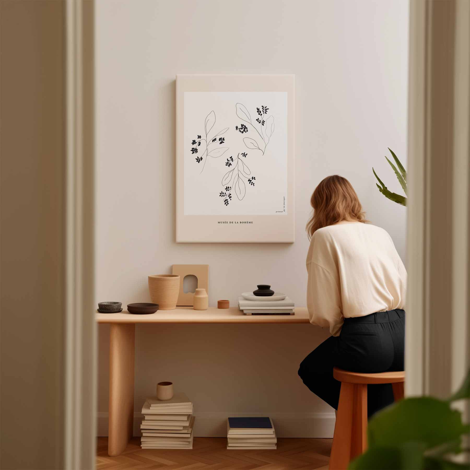 Botanische Schetsen Kunstwerk-canvas-dibond-plexiglas-wanddecoratie-WallArtistic