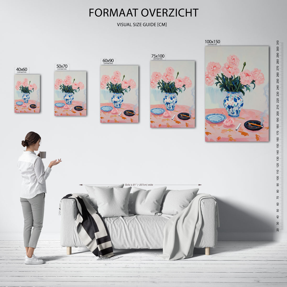 Bloemrijke compositie Kunstwerk