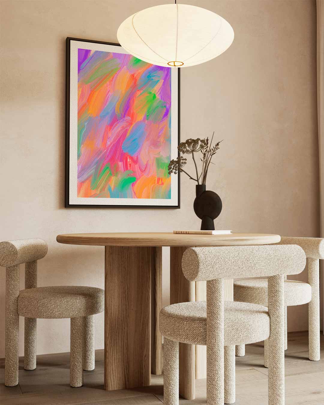 Kleurrijke Bewegingen Kunstwerk-canvas-dibond-plexiglas-wanddecoratie-WallArtistic