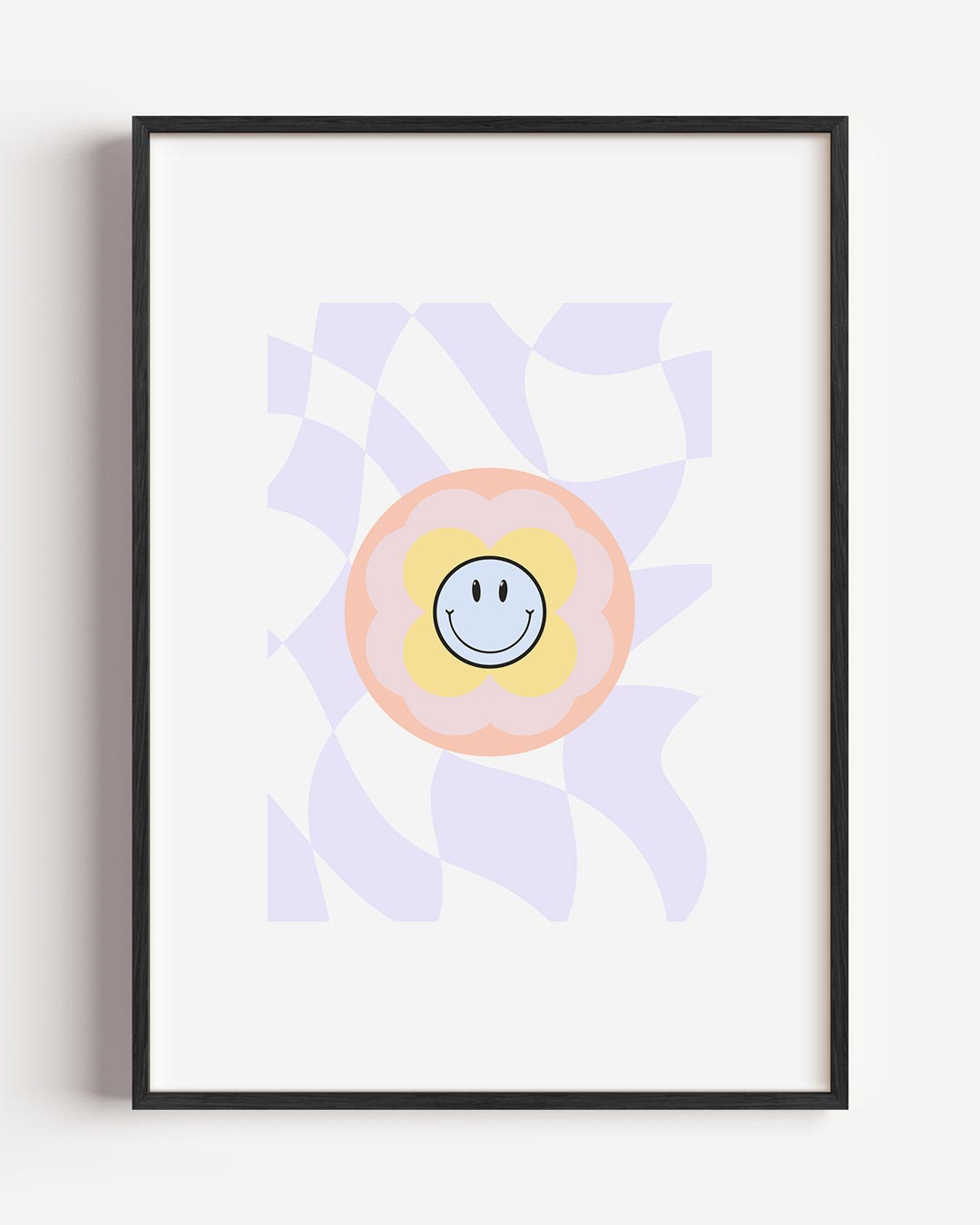 Vrolijke Bloem Smiley Poster-WallArtistic