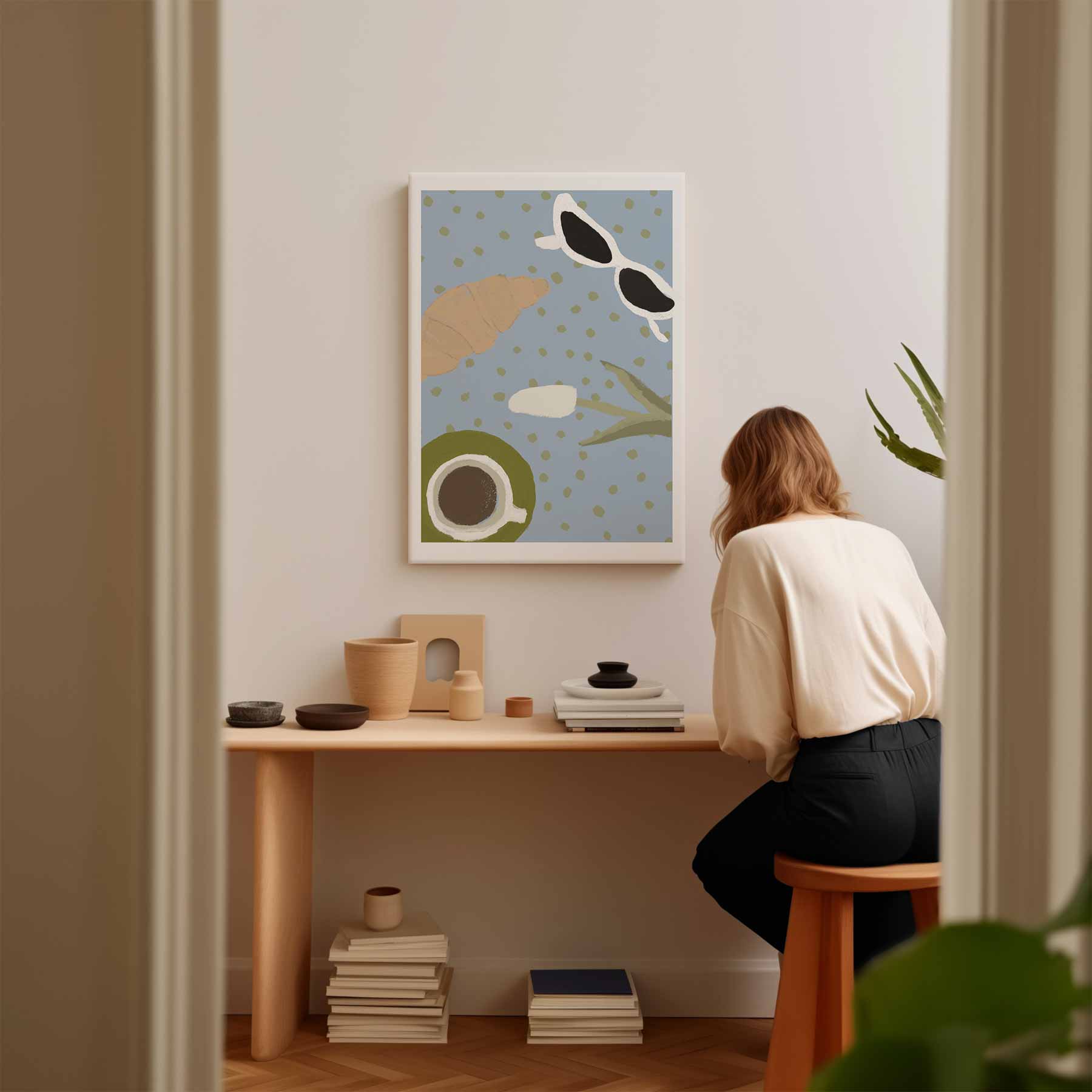 Zomerse Ontspanning Kunstwerk-canvas-dibond-plexiglas-wanddecoratie-WallArtistic