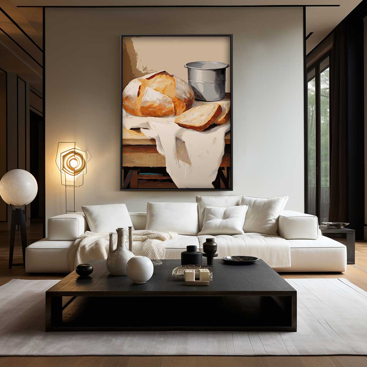 Rustiek Brood Stilleven Kunstwerk-canvas-dibond-plexiglas-wanddecoratie-WallArtistic