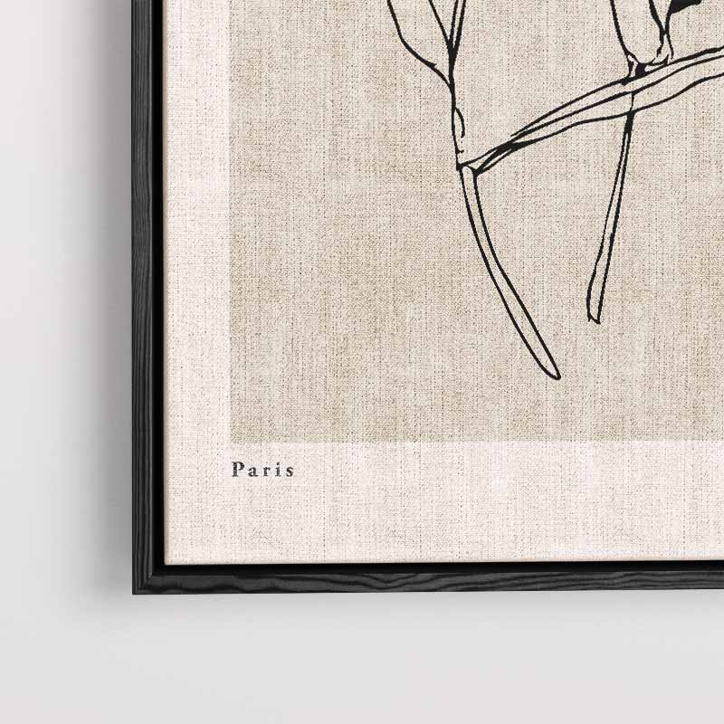 Botanische Schets op Linnen Kunstwerk-canvas-dibond-plexiglas-wanddecoratie-WallArtistic