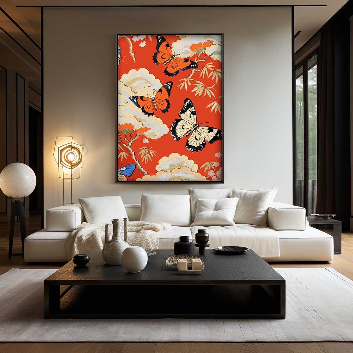 Vlinders in de Lucht Kunstwerk-canvas-dibond-plexiglas-wanddecoratie-WallArtistic