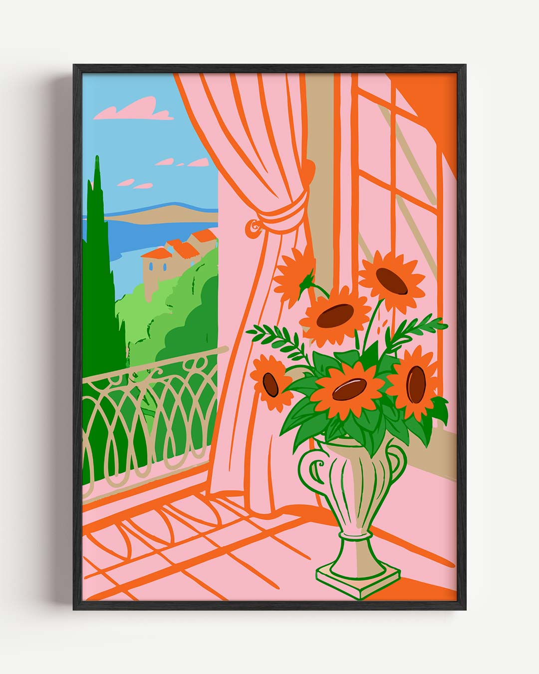 Zonnige Droomlandschap Poster-WallArtistic