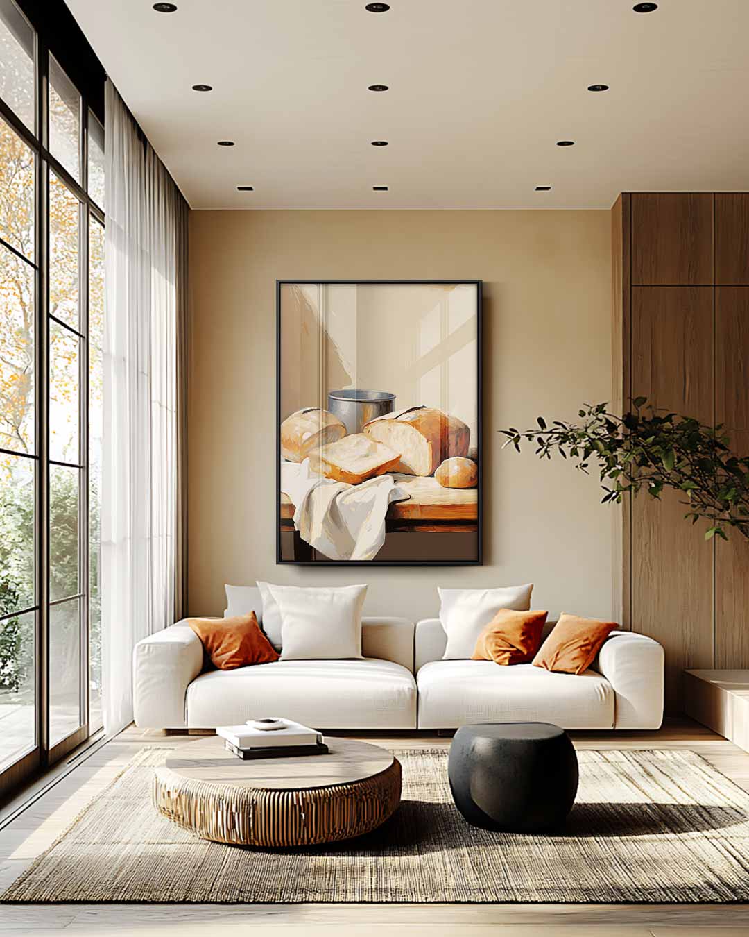 Gezellige Broodstilleven Kunstwerk-canvas-dibond-plexiglas-wanddecoratie-WallArtistic